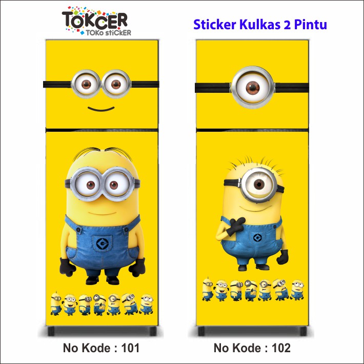 Stiker Kulkas 1 Pintu  dan 2 Pintu MINION