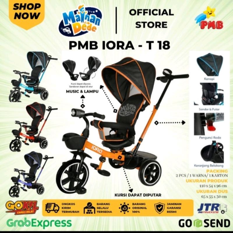 Sepeda Tiga Roda Anak PMB IORA T18 Tricycle Murah