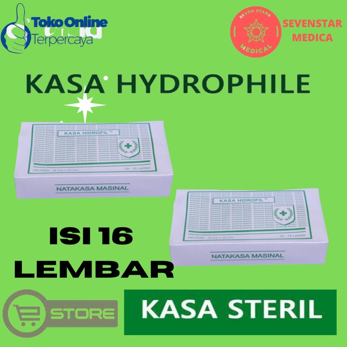 Kasa Hidrofil Steril 18 X 22 / Kasa Steril Kotak