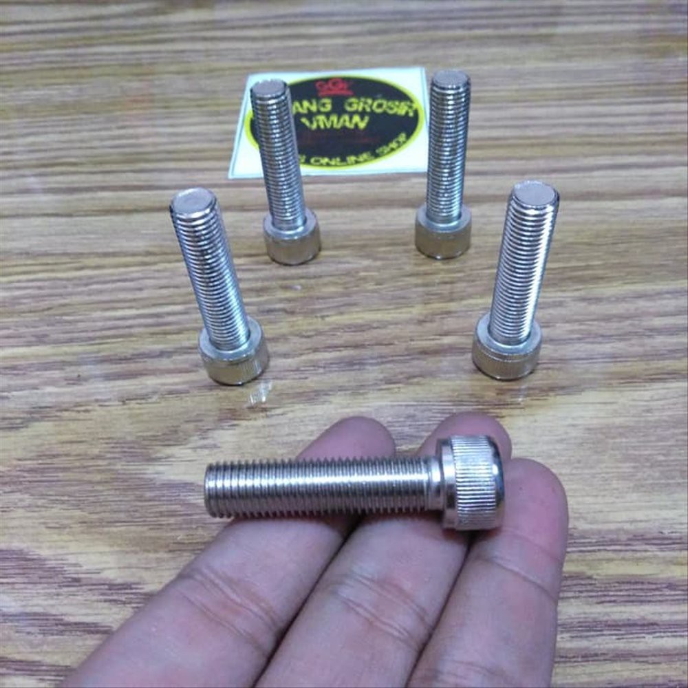 Promo Baut L Nikel Baut 14 Kunci L8 panjang 4cm Murah