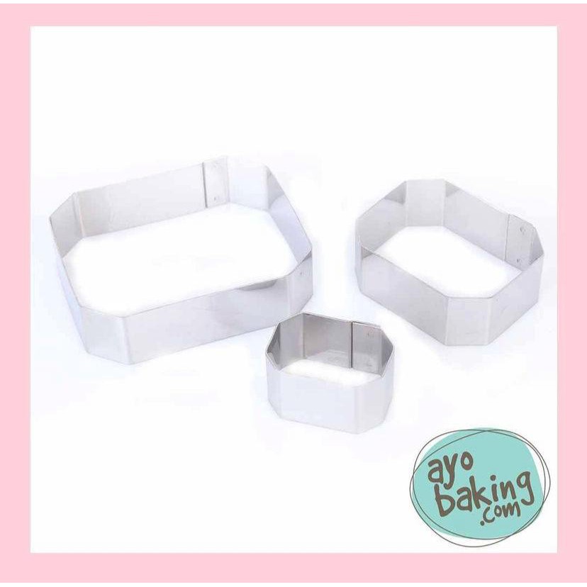 

SURYA Rectangle Straight Cutter set of 3 pcs/Cetakan kue kering