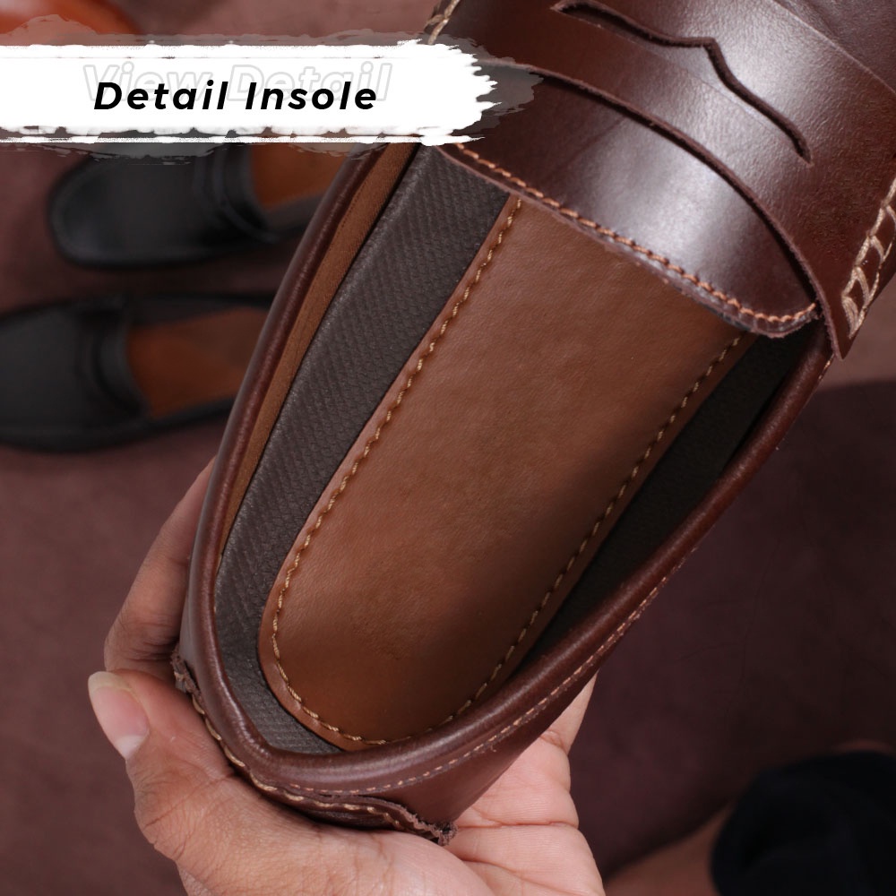 Sepatu Kulit Pria Asli Terbaik Sepatu Kantor Casual Kasual Kulit Sapi Asli Premium FR02 GARANSI ORIGINAL