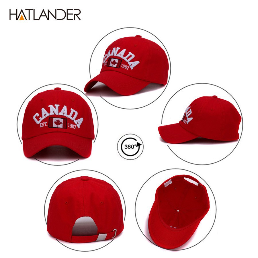 Topi Baseball Adjustable Motif Bordir Daun Maple Bahan Katun Untuk Pria Dan Wanita