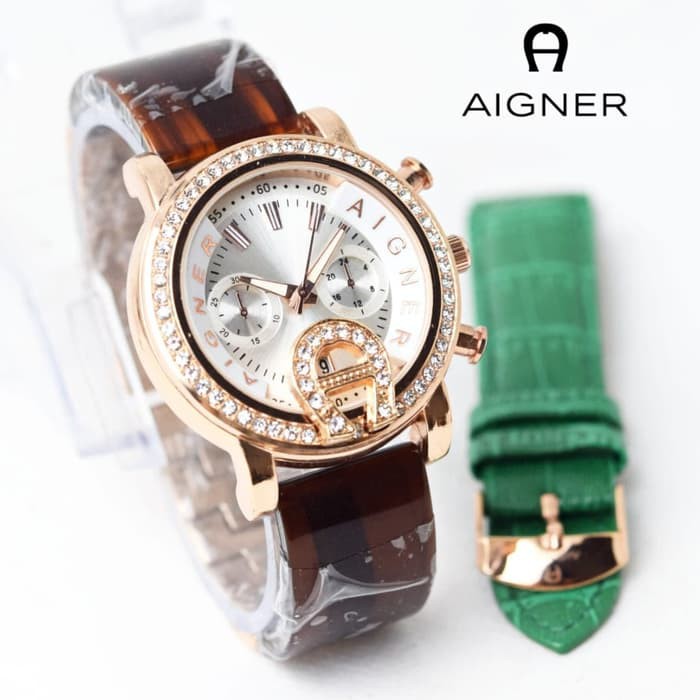 JAM TANGAN WANITA AIGNER DATE ORIGINAL MIKA FREE KULIT ANALOG CEWEK ADA 3 WARNA TERBARU MURAH