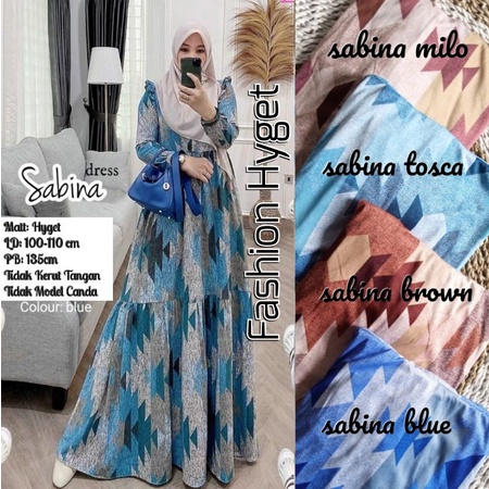 GAMIS HYGET SABINA BUSUI/GAMIS TERBARU/GAMIS MUSLIMAH/BAJU MASA KINI/GAMIS KUDUS !