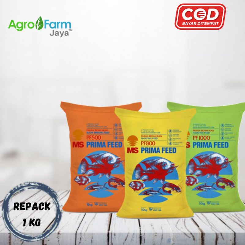 Pelet PF800 repack 1 kg, pakan benih lele.