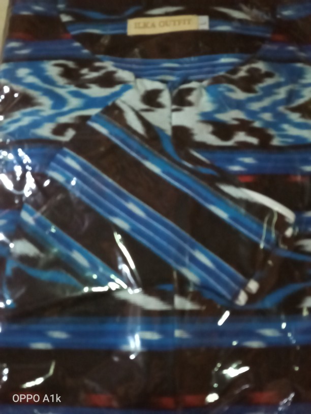 Atasan Batik Wanita Arabella Blue 8819