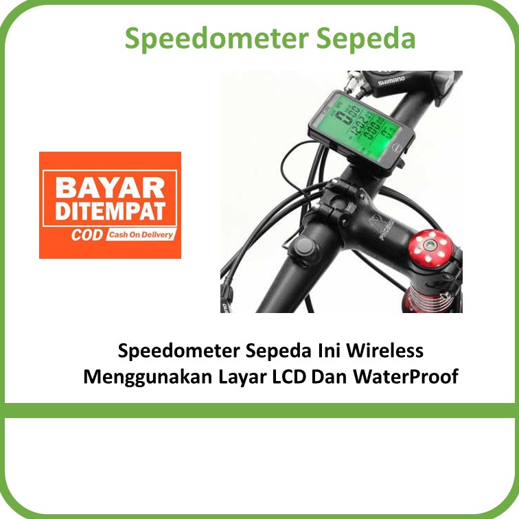 Sunding Speedometer Spedometer Sepedometer Spidometer Odometer Kilometer Digital Aksesoris Wireless 