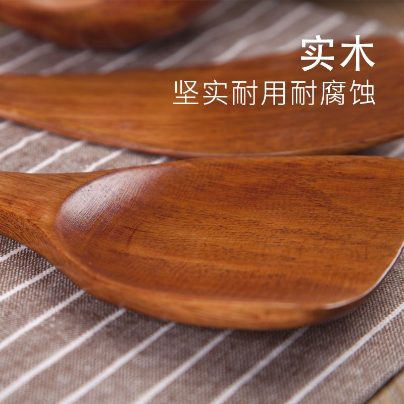 (BOW) Spatula Kayu 1 Set Isi 5 Peralatan Masak Unik Wooden Style Peralatan Dapur Berkualitas