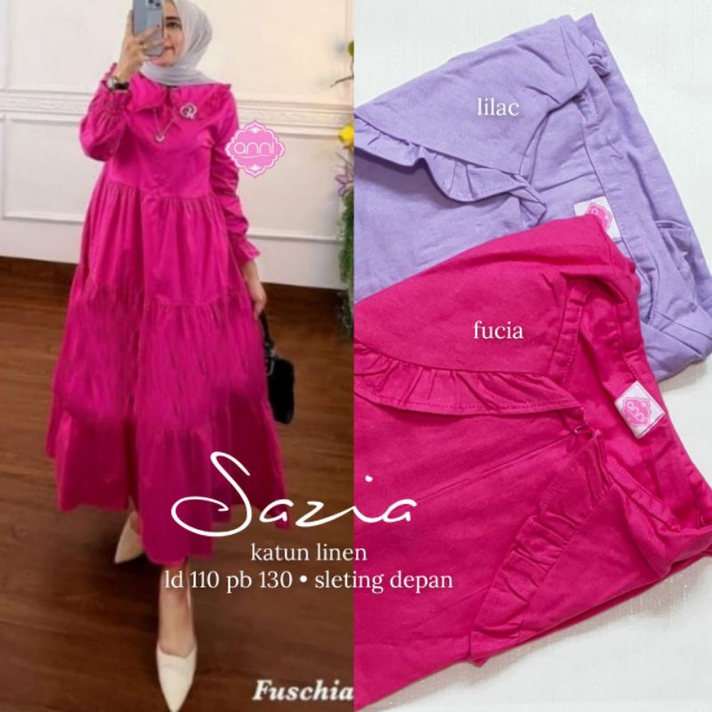 Sazia Dress Katun Linen