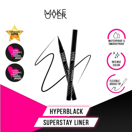 MAKE OVER Hyperblack Superstay Liner | Eyeliner Hitam