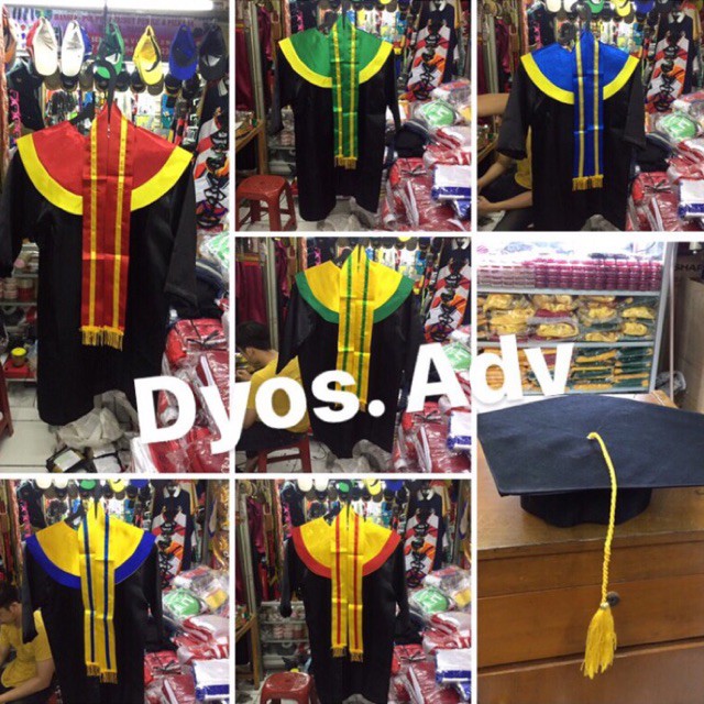 Toga wisuda SD toga SD toga wisuda untuk anak-anak bahan satin stok ready berkualitas