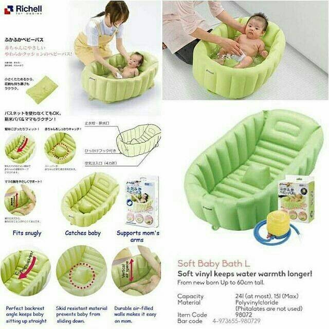 Richell Soft Baby Bath L Tempat Mandi Bayi Karet