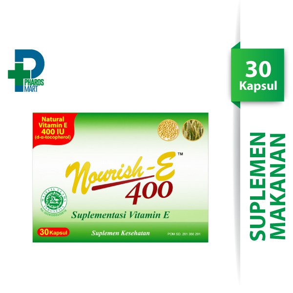 Jual NourishE 400 IU Vitamin E Box isi 30 Kapsul Suplemen Kesehatan