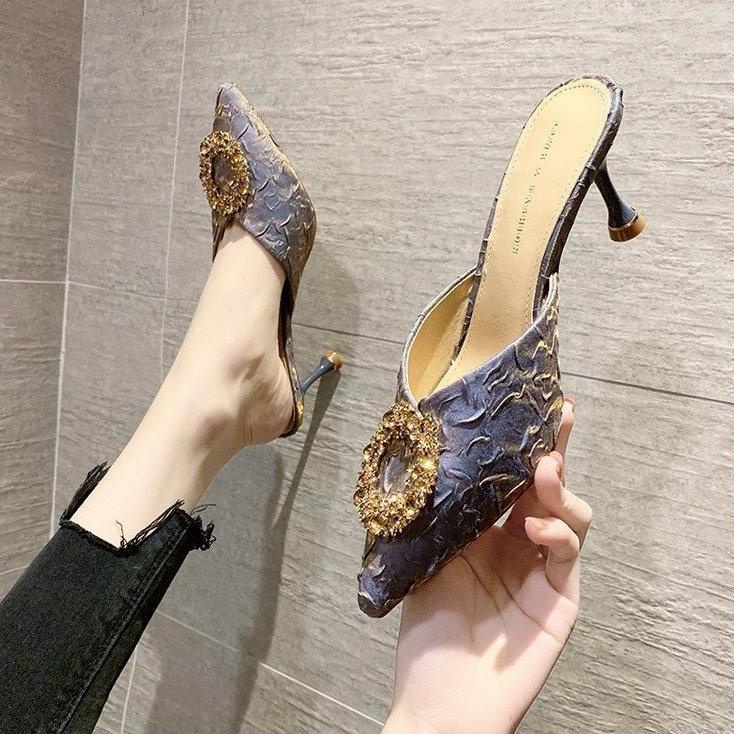 (Restock) Heels Wanita Pesta Heels Kekinian Import Elegant Party Mules 6720