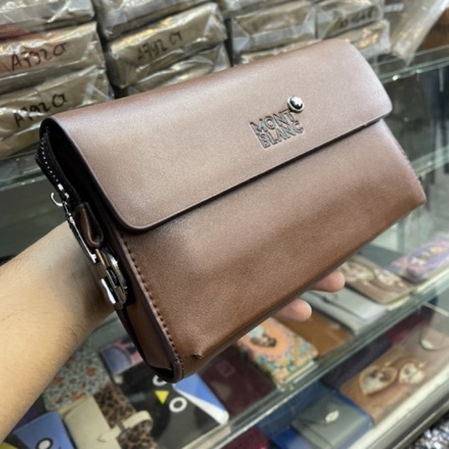 Handbag Tangan Clutch pria Tas card MontBlanc premium pria/wanita