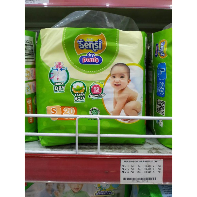 popok bayi sensi diapers pampers