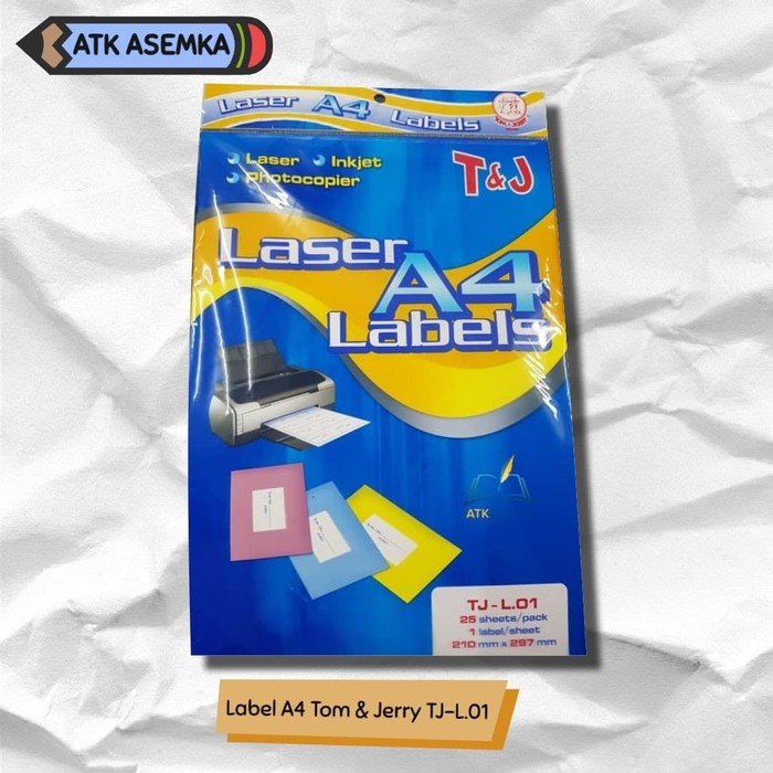 

Label A4 Tom & Jerry TJ-L.01 / Lasee A4 Labels T&J Stiker A4 Sticker Atk