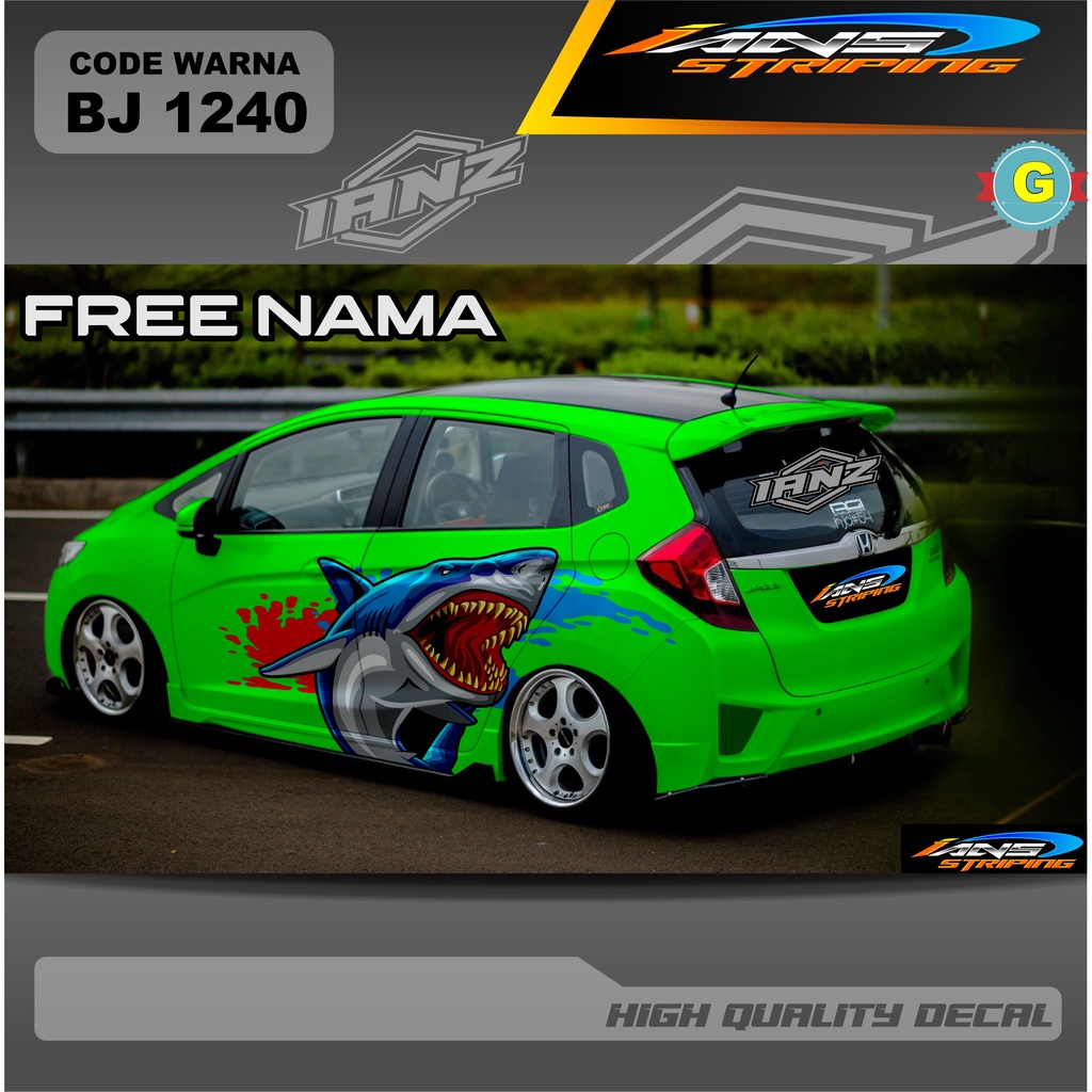 VARIASI DECAL STIKER MOBIL JAZZ JESS / STIKER DECAL HONDA BRIO AGYA AYLA TERBARU / STICKER MOBIL NEW DESAIN