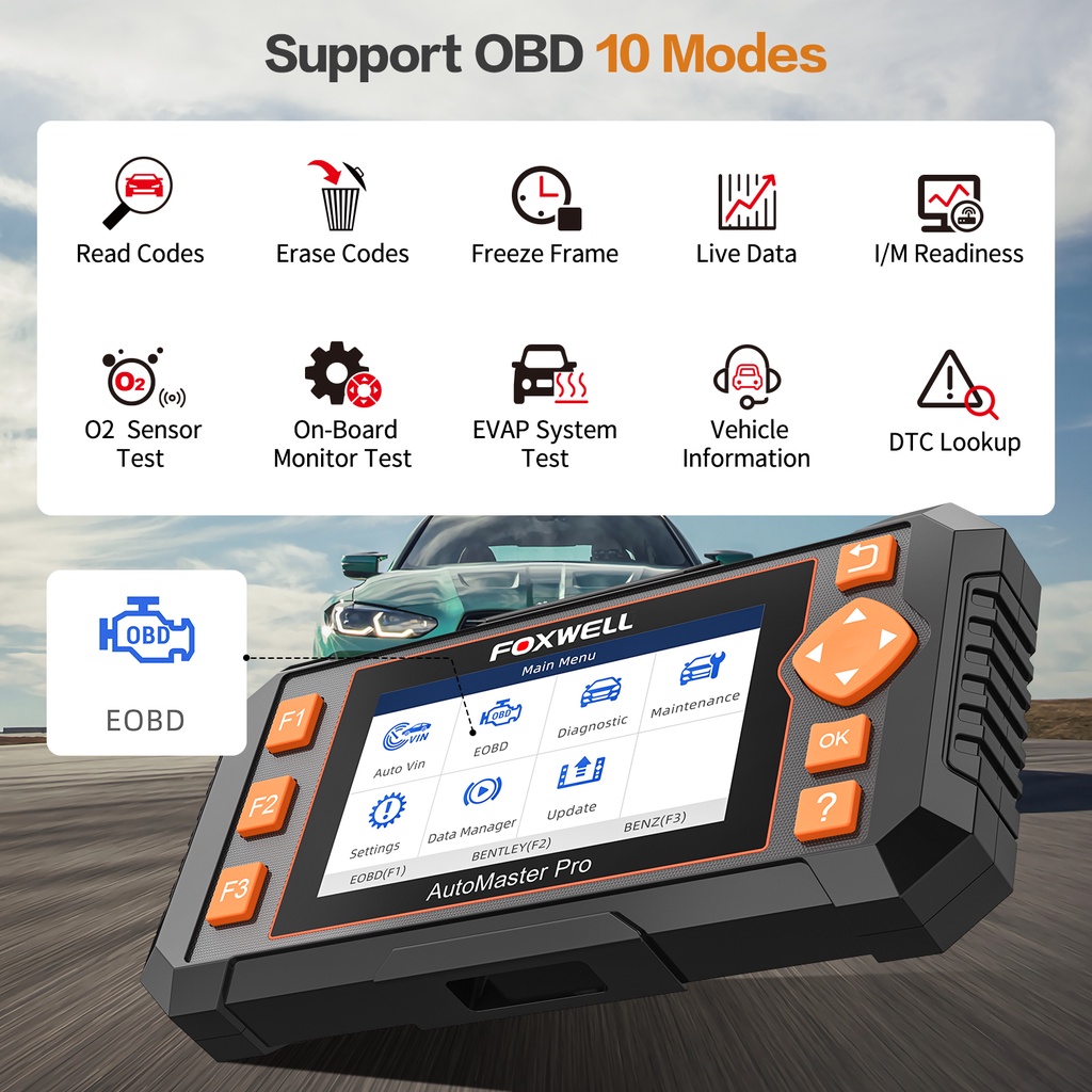 FOXWELL NT634 Professional Obd2 Scanner Odb2 Car Scanner With 11 Reset Functions Obdii Car Diagnostic Scanner