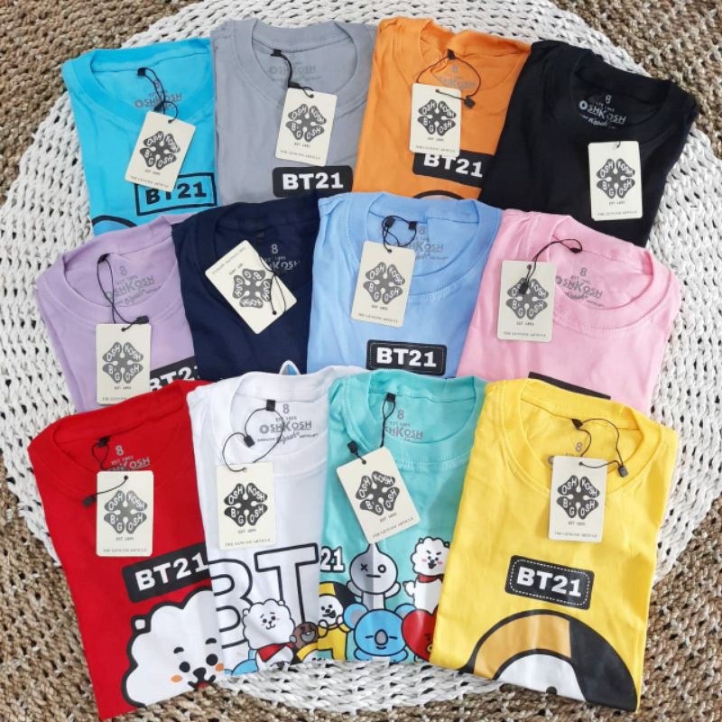 Kaos Oshkosh BT21 Teen/ Kaos Anak BT21/Kaos Remaja BT21