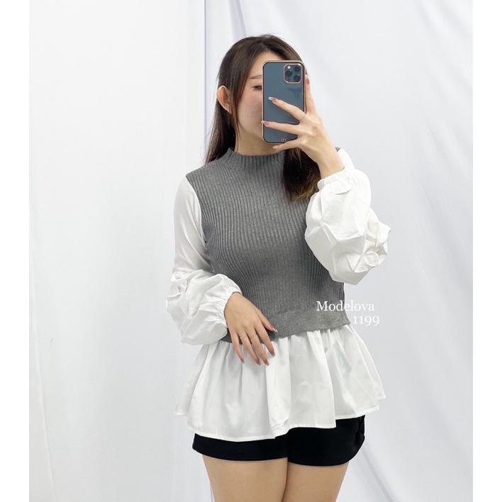 MDLV~1199 KNIT// ATASAN LENGAN PANJANG // FASHION WANITA IMPORT