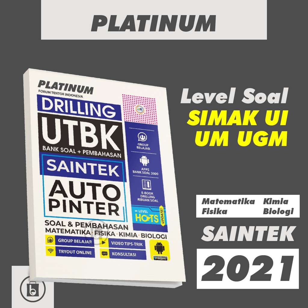 Platinum Drilling UTBK SAINTEK Auto Pinter buku SBMPTN 2021 utbk hots simak ui um ugm