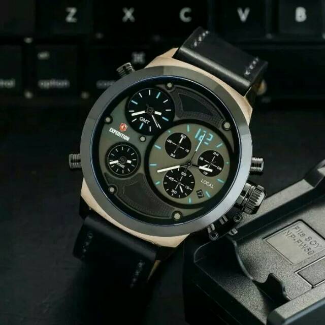 Jam Expedition E6396 M Leather keren original