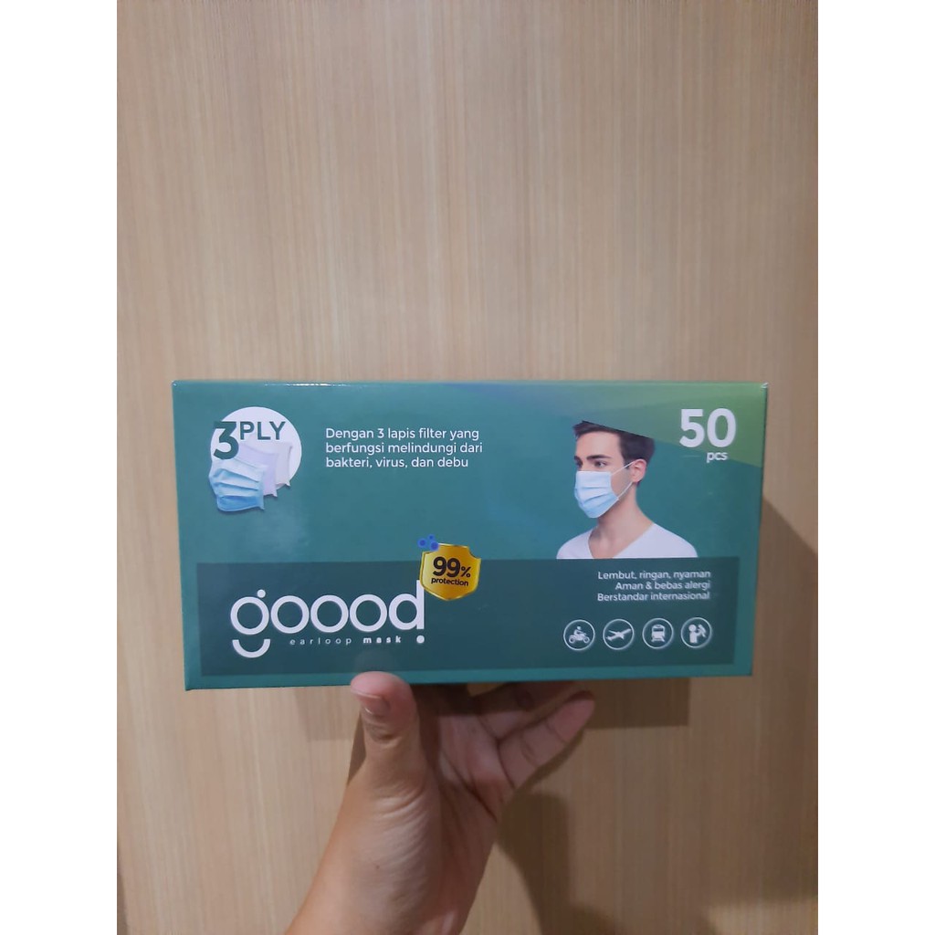 Masker 3ply Disposable Protective Mask (50 pcs)