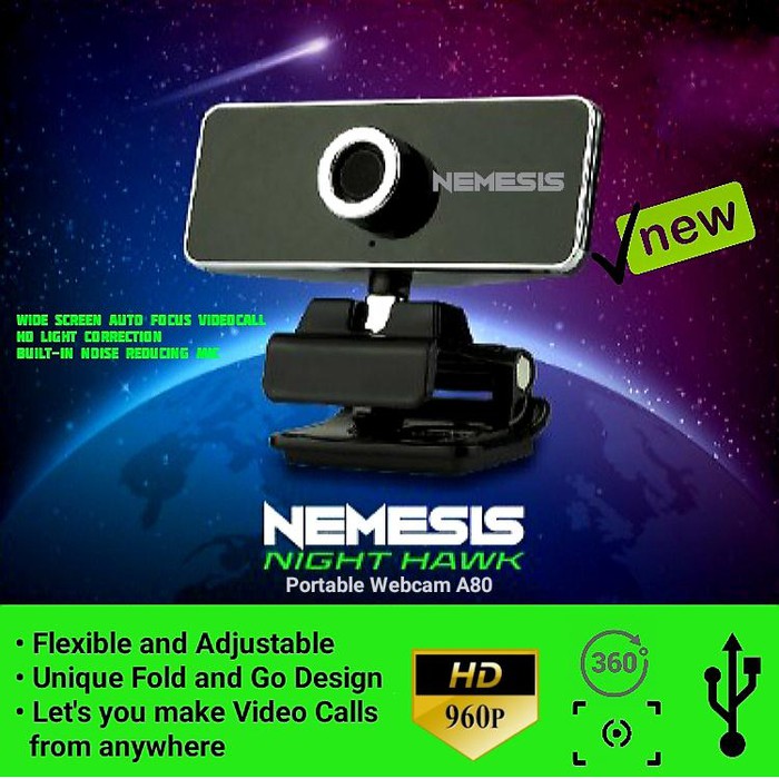 NYK Nemesis Night Hawk A80 Webcam / NYK A80 / Webcam 960P