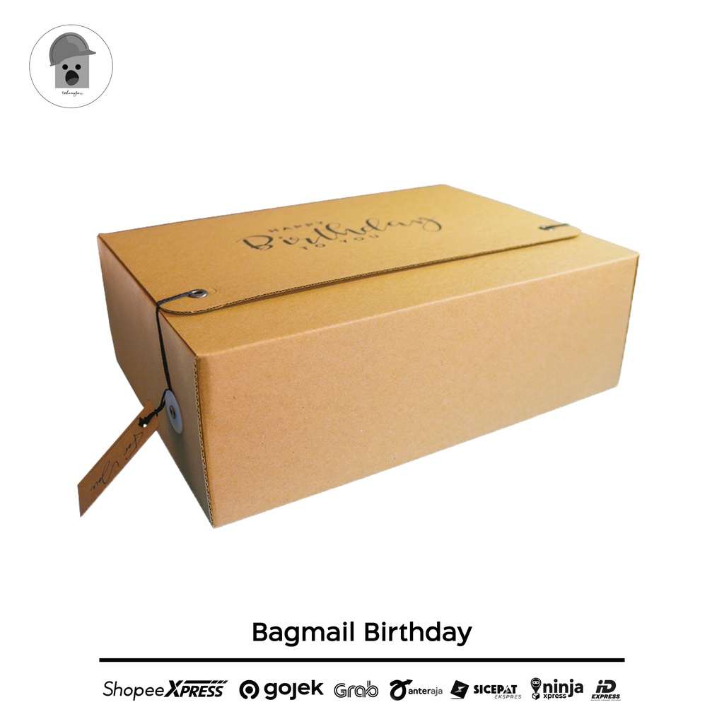 

happy birthday simple box premium look size : 30x22x10 dan 32,5x28x11 include hangtag
