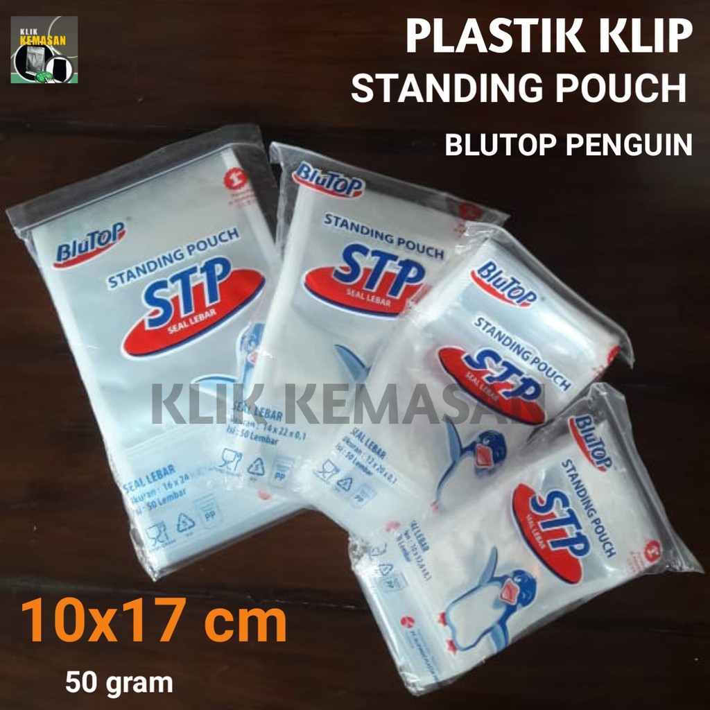 STANDING POUCH 10x17CM BLUTOP/STAND POUCH/PLASTIK KLIP KEMASAN KANTONG
