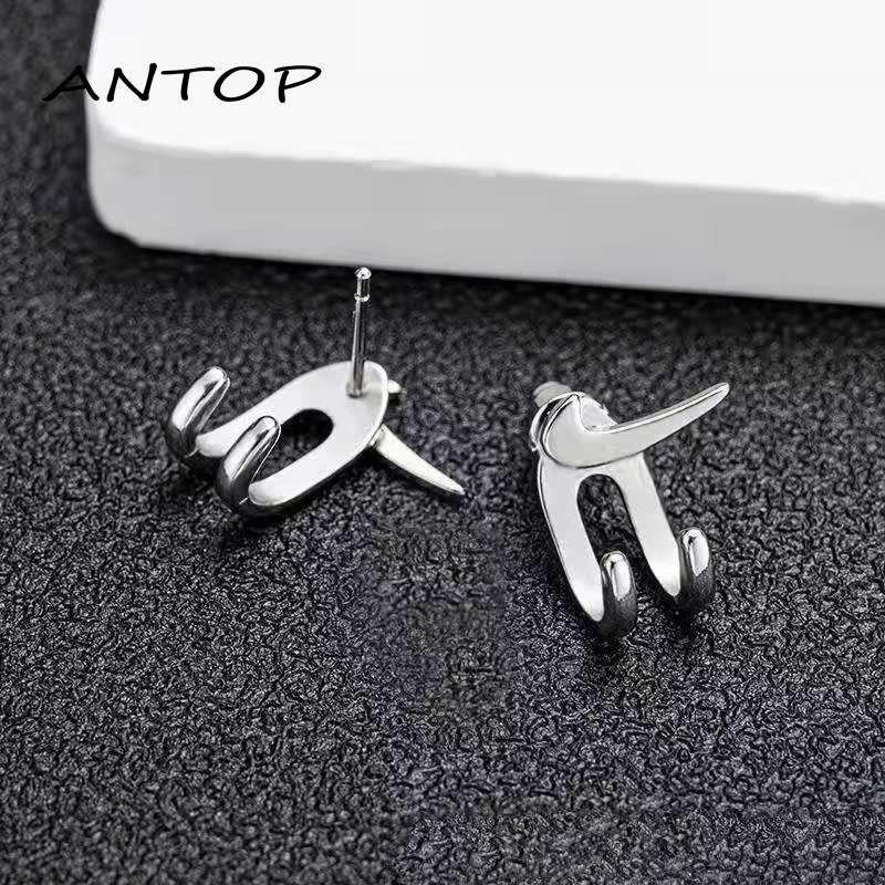 COD S925 Perak Anting Tindik/Tusuk/Piercing Ear Plug Telinga Korea Untuk Fashion Pria Dan Wanita ANTOP