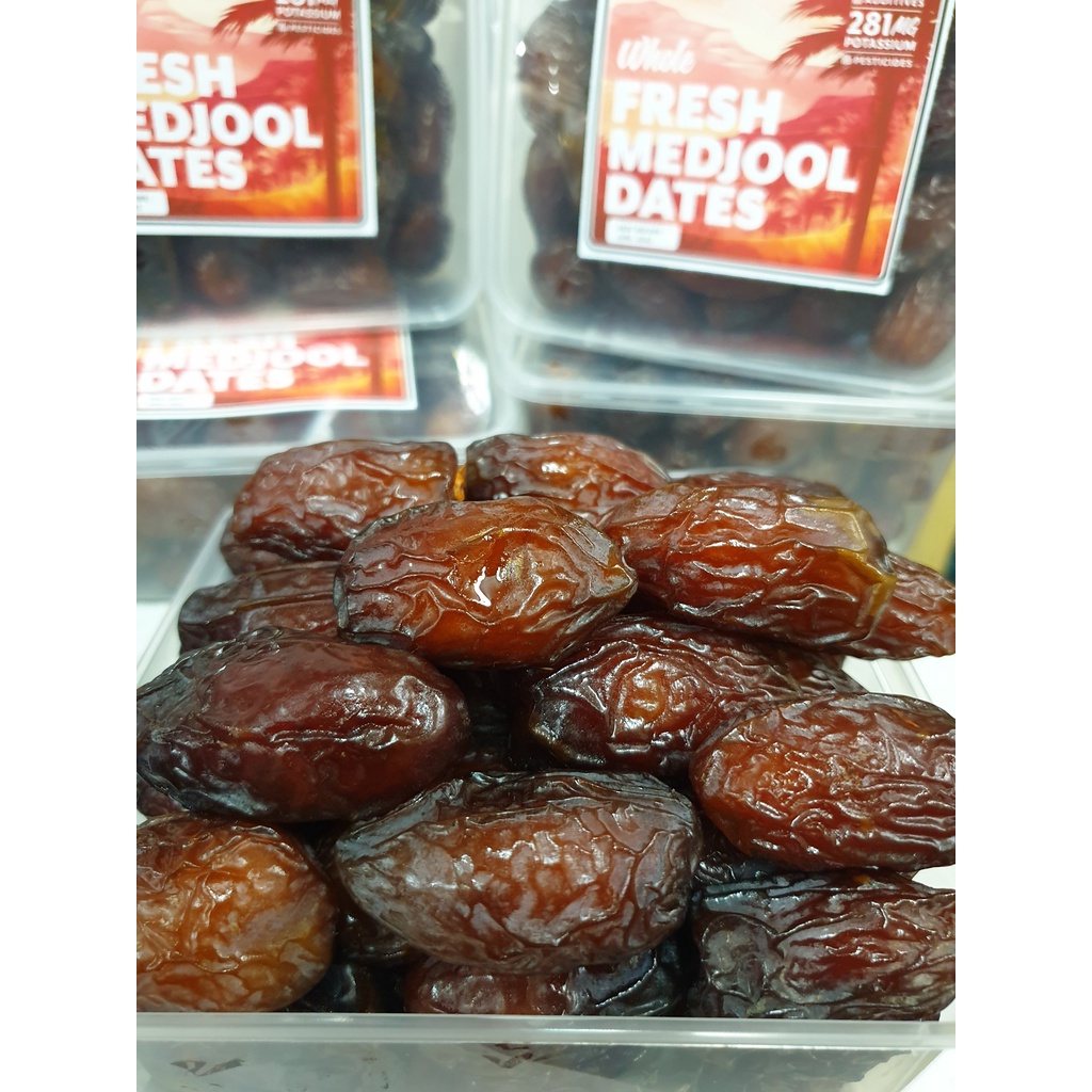 Medjool Fresh Date 1kg - Kurma Medjol Dates palestine / Natural Delight Jumbo / Oleh Oleh Haji