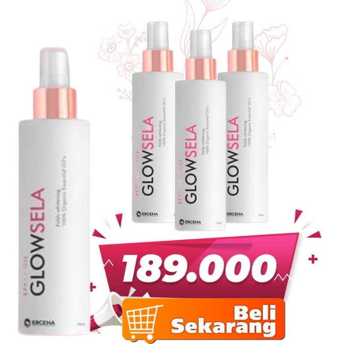 PEMUTIH KETIAK HITAM SELANGKANGAN HITAM AMPUH - GLOWSELA SPRAY 100 ML GARANSI ASLI  UNTUK PRIA DAN W