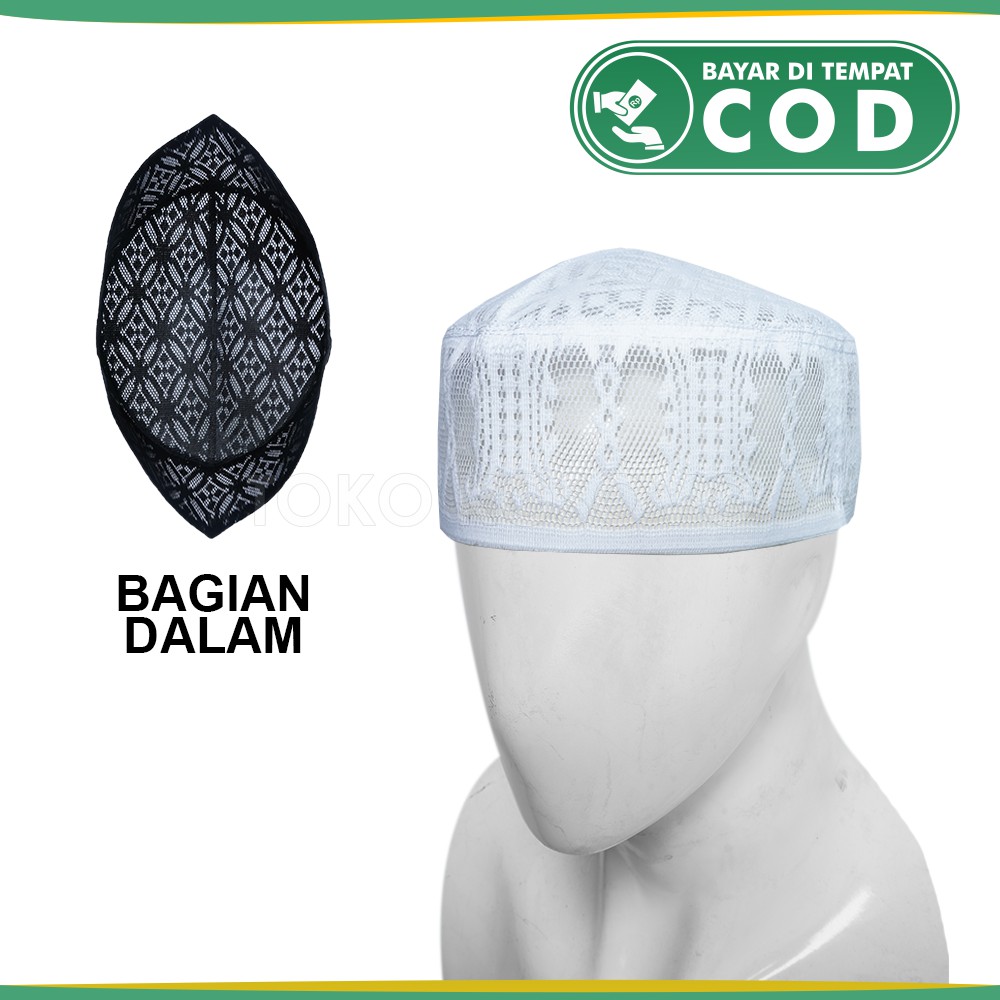 GROSIR (10 Pcs) Peci Haji JARING Polos Kopiah Bulat Sholat Santri Pria Dewasa Anak Laki Hitam Putih Kopyah Pendek Murah Pesantren Kopeah Tinggi Habib Syech Cak Nun Maiyah Bahar Motif Malaysia Pakistan Mesir Turki Madinah Assagofah Terompah NU Paket Usaha