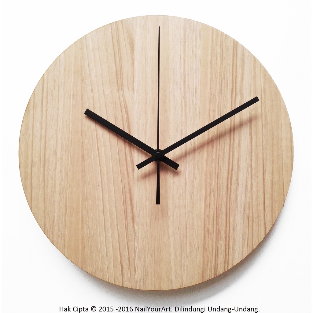 Jam Dinding Unik Artistik - BASIC MAPLE - Wall Clock