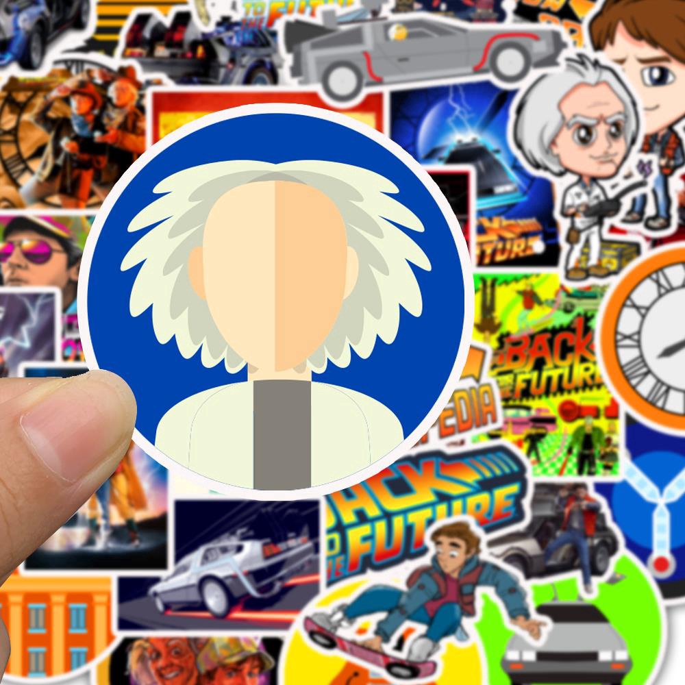 50pcs Classic Graffiti Film Stickers Back To The Future For Mobile / Laptop / Motorcycle