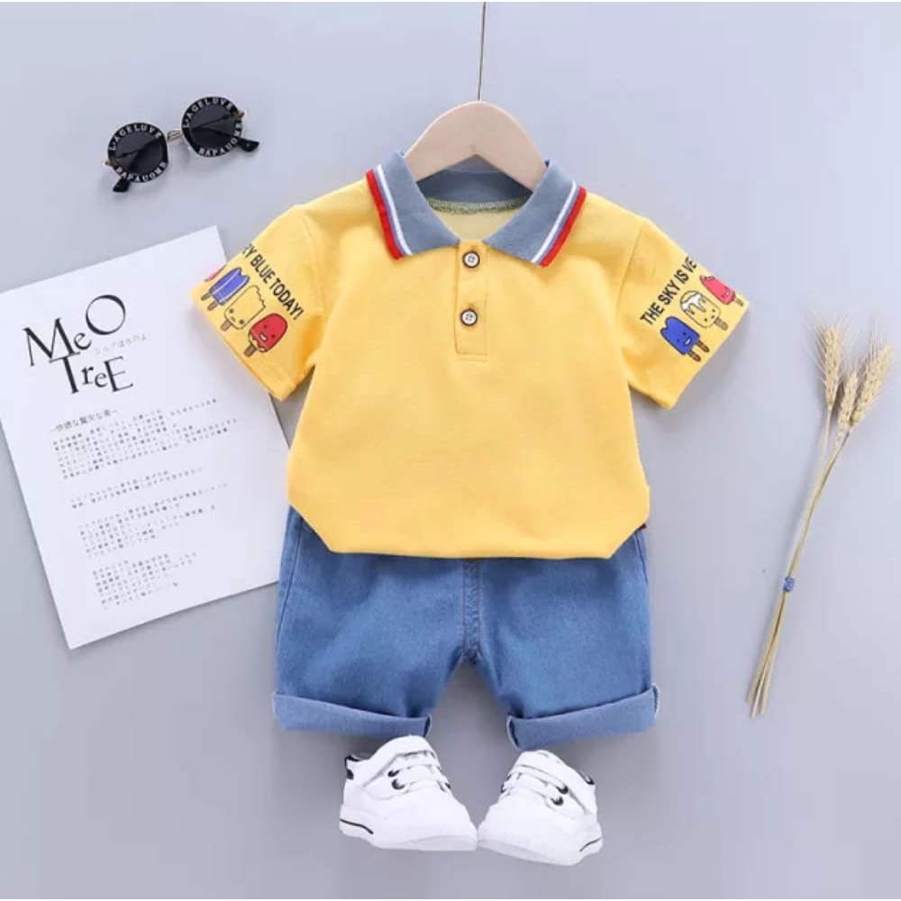 SETELAN ANAK BAJU PAKAIAN ANAK LAKI LAKI PEREMPUAN UMUR 1-5 TAHUN SETELAN ANAK DENIM BAJU PAKAIAN ANAK LAKI LAKI SETELAN OUTFIT ANAK MASA KINI SETELAN ANAK TERMURAH