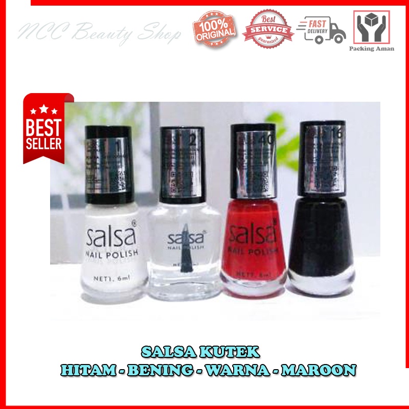 [SATUAN] * NCC * Salsa Kutek Salsa - Cat Kuku Nail Polish Kutek Cutex Kitek - Harga Per Satuan Ecer 1 pcs