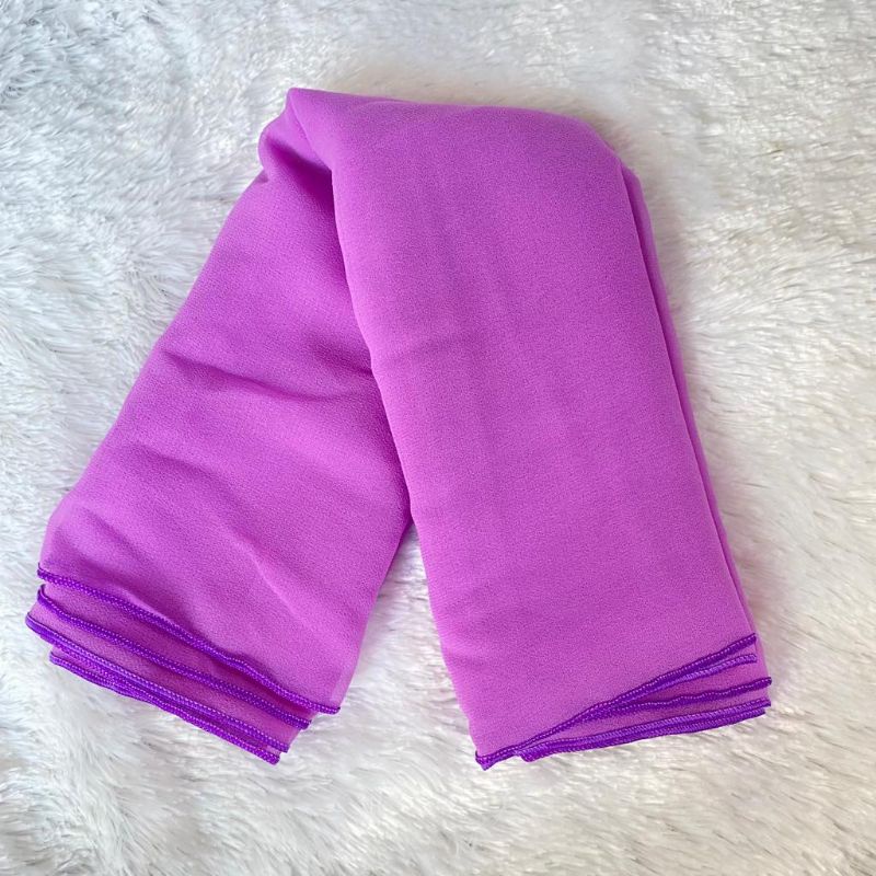 Selendang bali 2,5 m | Selendang crep cerah warna warni-Lilac