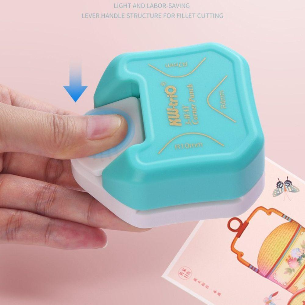 Mxbeauty Alat Pembulat Mini 3in1 Kertas Kartu Foto Perlengkapan Pemotong Sudut Trimming Corner Punch