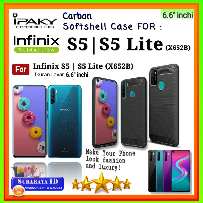 Casing Case Infinix S5 | S5 Lite (6.6"inchi) | Soft Case iPaky Infinix S5/ Infinix S5 Lite (X652B)