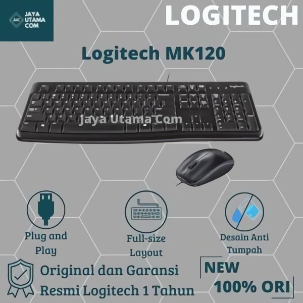 Logitech MK120 Keyboard Mouse Combo Original