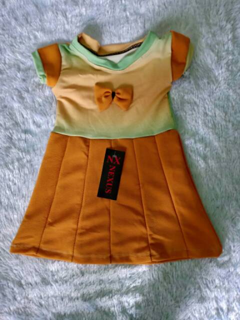 DRESS ANAK MURAH MODEL PAYUNG//MOTIF DAN WARNA RANDOOM//USIA 1- 2 TAHUN