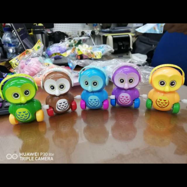 Mainan Anak/Burung Hantu Musik/Di Puter Bisa Bergerak