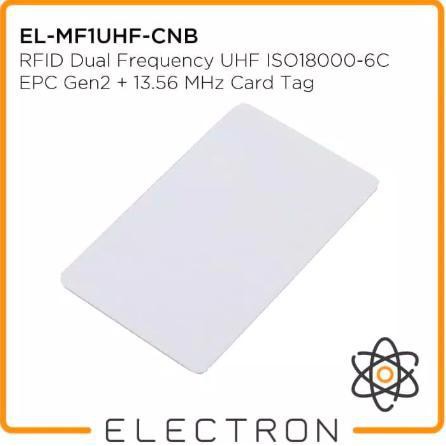 RFID Dual Frequency UHF ISO18000-6C EPC Gen2 + 13.56 MHz Card Tag