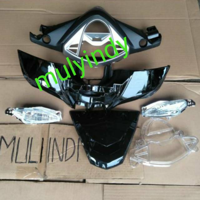 batok kepala depan belakang full set yamaha xeon karbu