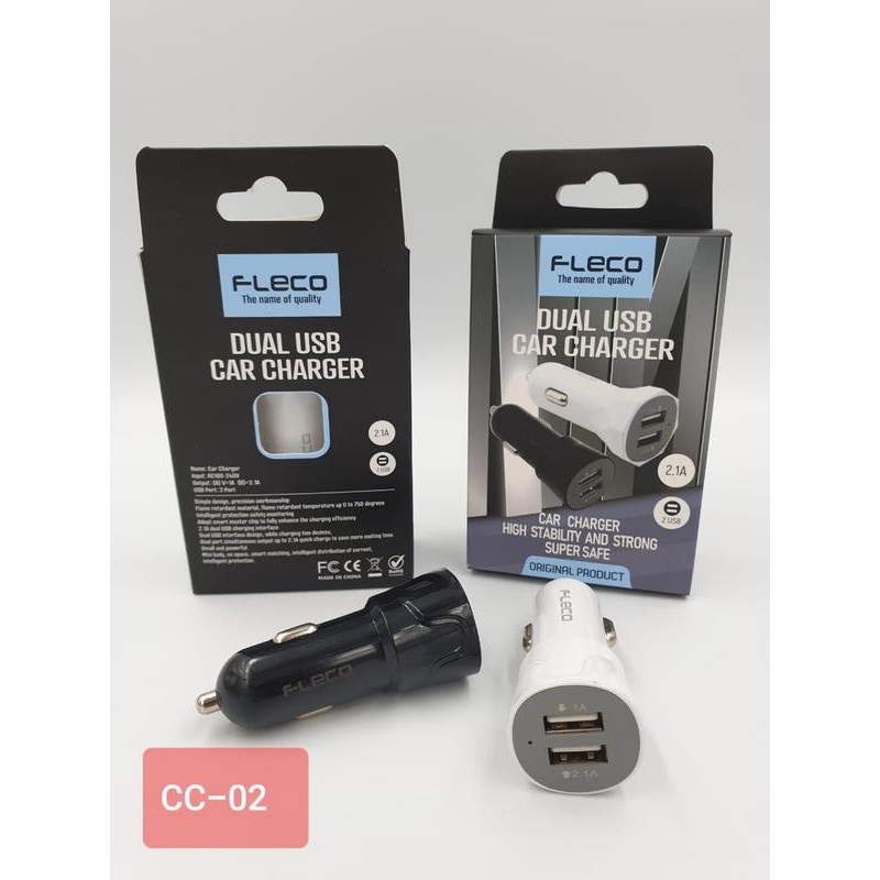 Fleco Saver Mobil Car Charger Dual USB - 2.1 A - CC-02