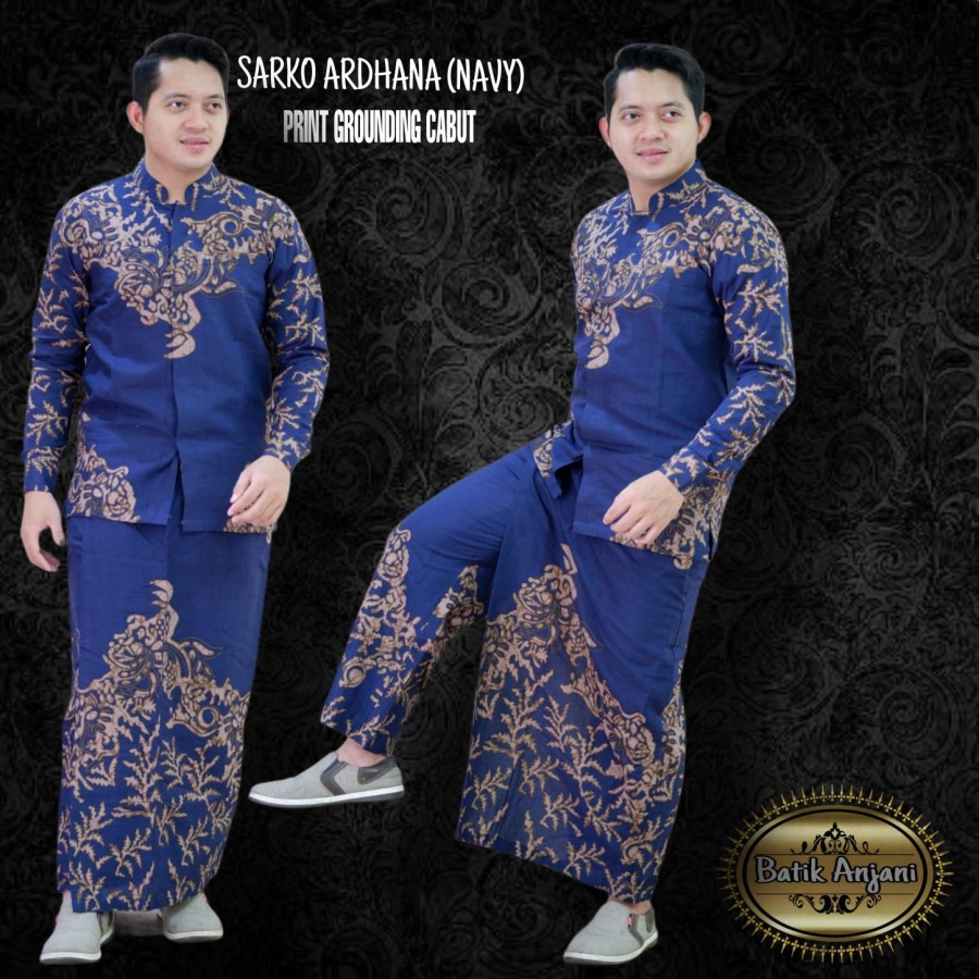 Sarko Ardhana Platinum Kemeja Batik Pria Lengan Panjang Batik Anjani